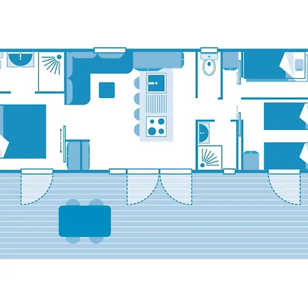 Campsite 6p 3bdrms Airconpremium
